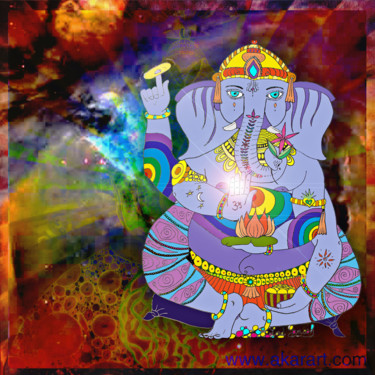 Digital Arts titled "LORD GANESH" by Akara Péala, Original Artwork