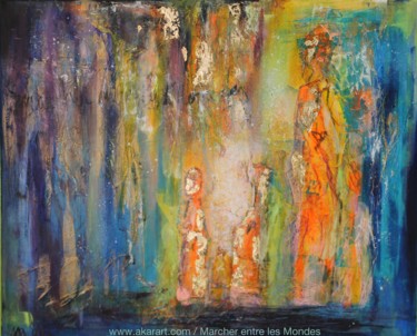 Painting titled "marcher-entre-les-m…" by Akara Péala, Original Artwork