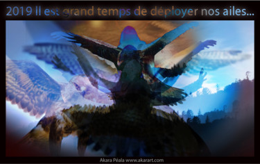 Arts numériques intitulée "Deployer ses ailes" par Akara Péala, Œuvre d'art originale