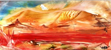 Peinture intitulée "Le sang des Touaregs" par Akara Péala, Œuvre d'art originale