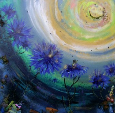 Peinture intitulée "Les Bleuets" par Akara Péala, Œuvre d'art originale