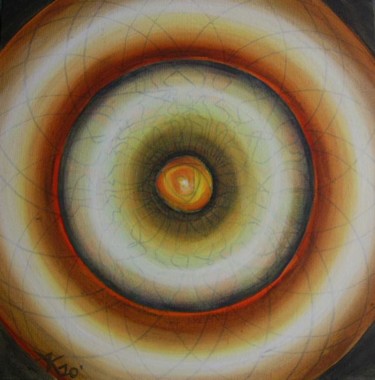 Peinture intitulée "Chêne Orange" par Akara Péala, Œuvre d'art originale