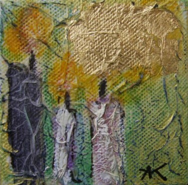 Peinture intitulée "les 3 deuils" par Akara Péala, Œuvre d'art originale