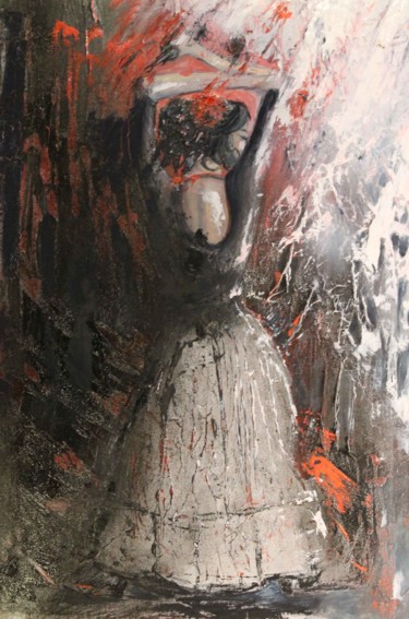 Peinture intitulée "Flamenka" par Akara Péala, Œuvre d'art originale