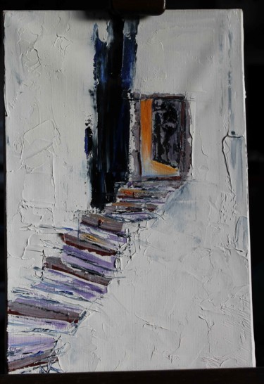 Peinture intitulée "pas-de-porte-w.jpg" par Akara Péala, Œuvre d'art originale, Huile