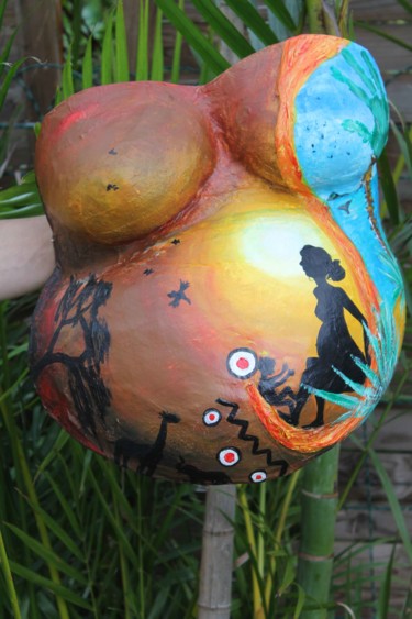 Sculpture intitulée "ventre-de-l-ocean-i…" par Akara Péala, Œuvre d'art originale, Plâtre