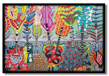 "Paisagem III" başlıklı Tablo Akasaki tarafından, Orijinal sanat, Akrilik Ahşap panel üzerine monte edilmiş