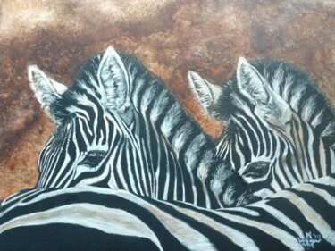 Painting titled "I Have Your Back" by Karen Nealon, Original Artwork, Scratchboard