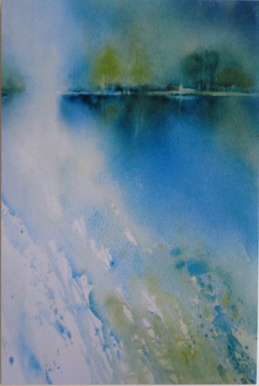 Peinture intitulée "L'autre rive III" par Annick Claude, Œuvre d'art originale