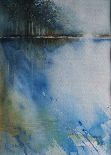 Peinture intitulée "L'autre rive IV" par Annick Claude, Œuvre d'art originale