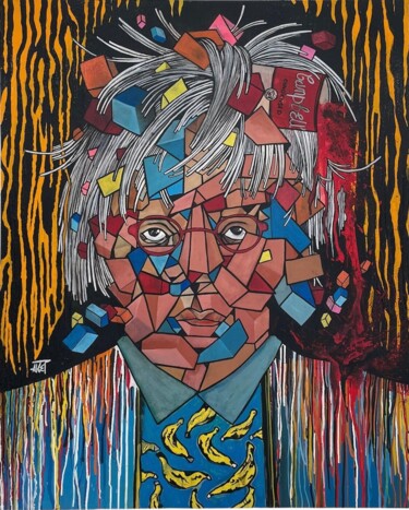 Peinture intitulée "Warhol Free The Mind" par Aket, Œuvre d'art originale, Acrylique