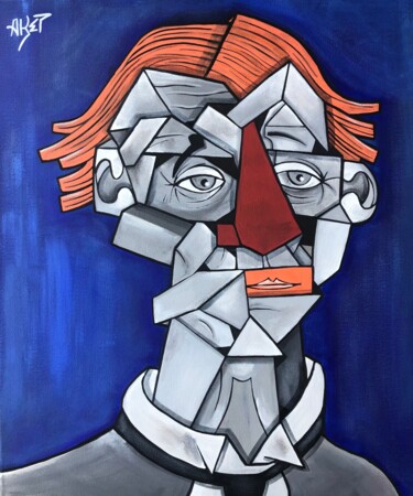 Peinture intitulée "Enjoy the silence (…" par Aket, Œuvre d'art originale, Acrylique