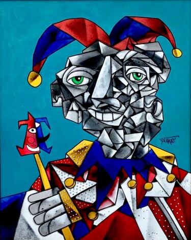 Painting titled "Bonne pioche" by Aket Kubic, Original Artwork, Acrylic Mounted on Wood Stretcher frame