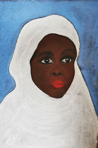 Pintura titulada "École Zanzibar" por Akhesa, Obra de arte original, Pastel