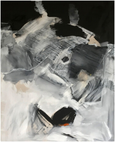 Peinture intitulée "Entre sel et terre 2" par Akil, Œuvre d'art originale, Acrylique