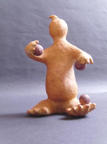 Sculpture intitulée "Le jongleur" par Akila, Œuvre d'art originale