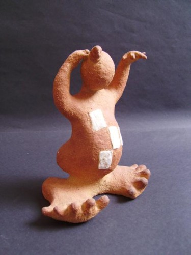 Sculpture intitulée "Oh, mon ventre !" par Akila, Œuvre d'art originale