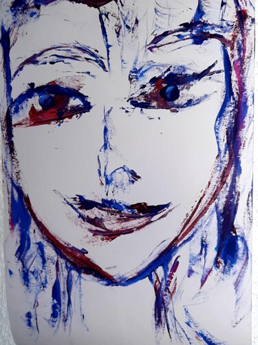 Peinture intitulée "Marianne" par Akila Dahache, Œuvre d'art originale, Acrylique