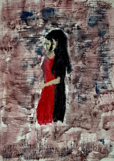 Peinture intitulée "Juliette" par Akila Dahache, Œuvre d'art originale, Huile
