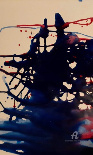 Peinture intitulée "Le coup de coeur" par Akila Dahache, Œuvre d'art originale, Acrylique