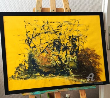 Peinture intitulée "Aztta" par Akila Dahache, Œuvre d'art originale, Acrylique