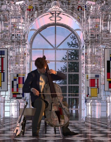 MELODIA EN TONOS PASTEL Arts numériques intitulée "MELODIA EN TONOS PA…" par Juan Aguirre, Œuvre d'art originale, Modélisation 3D Monté sur Autre pa…