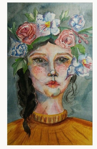 Painting titled "Bloom" by Anya Kolesnik, Original Artwork, Acrylic