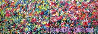 Peinture intitulée "O jardim do seu sor…" par Akosta, Œuvre d'art originale, Acrylique