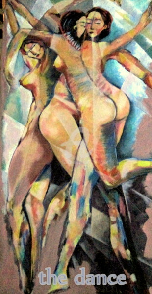 Painting titled "a dança" by Akosta, Original Artwork, Acrylic
