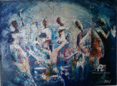 Malarstwo zatytułowany „Jazz” autorstwa Ako Wilson, Oryginalna praca, Akryl