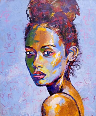 Painting titled "Imperfection" by Akpet Nyambi, Original Artwork, Acrylic