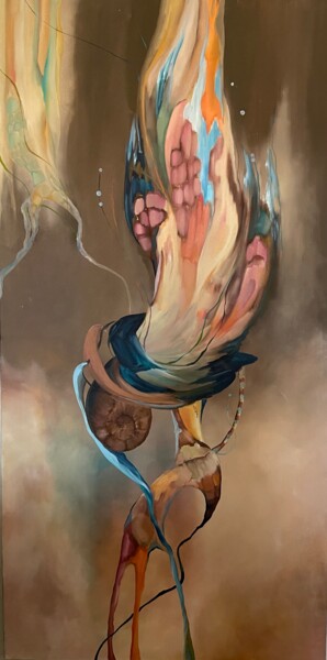 Pintura intitulada "Phoenix" por Aksana Chmel, Obras de arte originais, Óleo
