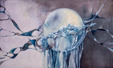 Картина под названием "Creation of the Uni…" - Aksana Chmel, Подлинное произведение искусства, Масло
