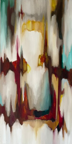 Malerei mit dem Titel "Vibrations of the w…" von Aksana Chmel, Original-Kunstwerk, Öl