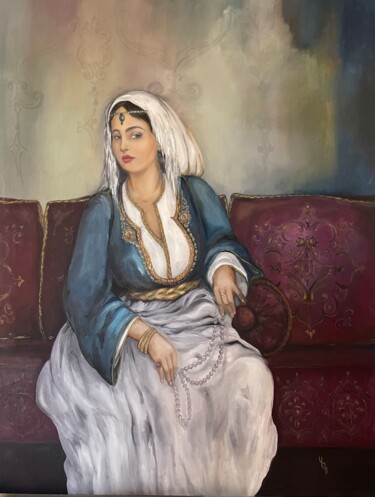 Painting titled "Dounia" by Aksana Chmel, Original Artwork, Oil
