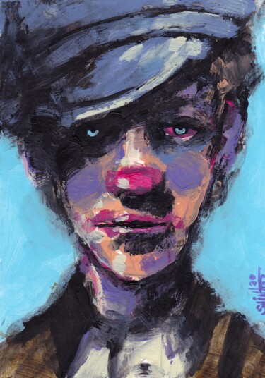 Картина под названием "Mr. Shapka boy 2" - Аксенов Руслан, Подлинное произведение искусства, Акрил