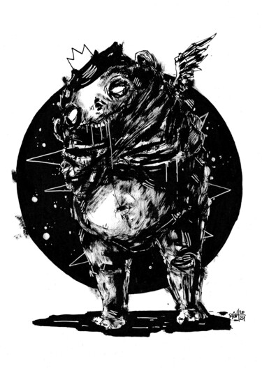 "Mr. Puziaka ink" başlıklı Tablo Аксенов Руслан tarafından, Orijinal sanat, Akrilik