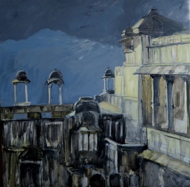 Картина под названием "Старый дворец Бунди…" - Ольга Севастьянова, Подлинное произведение искусства, Масло