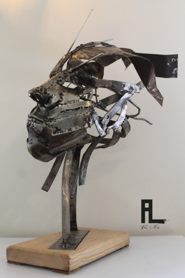 Sculpture intitulée "Liberté" par Al Fer, Œuvre d'art originale, Métaux