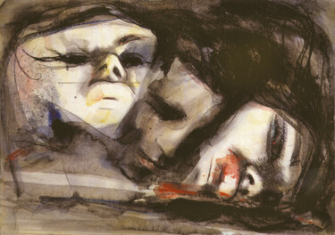 Картина под названием "Lei, lui, l'altro" - Al Torella, Подлинное произведение искусства, Акрил Установлен на Деревянная пан…