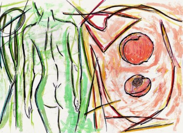 Рисунок под названием "abstraction № 7" - Aleksey Tsarev, Подлинное произведение искусства, Цветные карандаши
