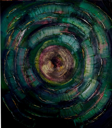 Картина под названием "Избыток" - A.L.A, Подлинное произведение искусства, Акрил Установлен на Деревянная рама для носилок