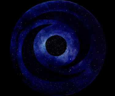 Картина под названием "Galaxy" - A.L.A, Подлинное произведение искусства, Акрил Установлен на Деревянная рама для носилок