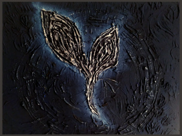Картина под названием "Flower of the night" - A.L.A, Подлинное произведение искусства, Акрил Установлен на Деревянная рама д…