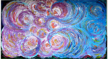 Картина под названием "Вихрь чувств" - A.L.A, Подлинное произведение искусства, Акрил Установлен на Деревянная рама для носи…