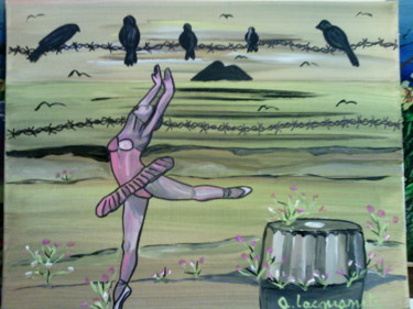 Painting titled "ballerina.jpg Poesi…" by Mateci-Antonio Lucio Rudy Lacquaniti, Original Artwork, Acrylic