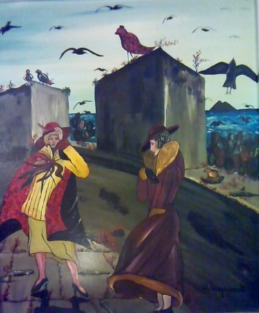 296.jpg Straniere sulla torre di Ioppolo Pittura intitolato "296.jpg Straniere s…" da Mateci-Antonio Lucio Rudy Lacquaniti, Opera d'arte originale, Acrilico