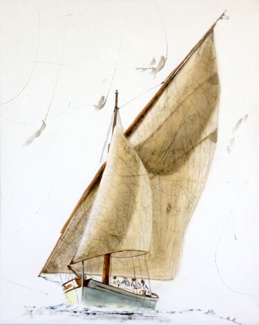 Malerei mit dem Titel "Majestueux pointu v…" von Alain Abramatic, Original-Kunstwerk, Öl