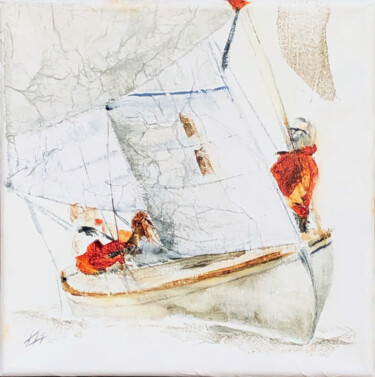 Peinture intitulée "Le voilier de class…" par Alain Abramatic, Œuvre d'art originale, Huile Monté sur Châssis en bois