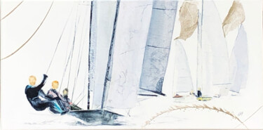 「Championnats de Nor…」というタイトルの絵画 Alain Abramaticによって, オリジナルのアートワーク, オイル ウッドストレッチャーフレームにマウント